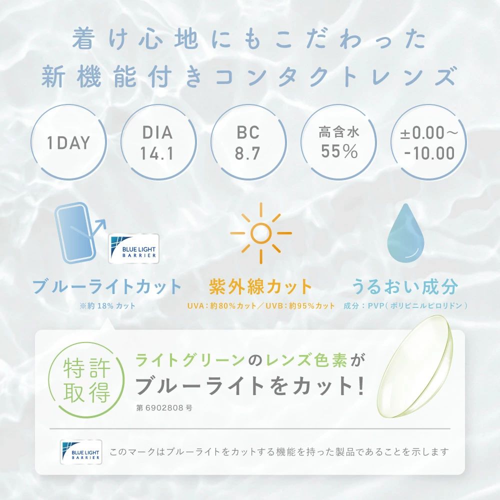 着け心地にもこだわった新機能付きコンタクトレンズ