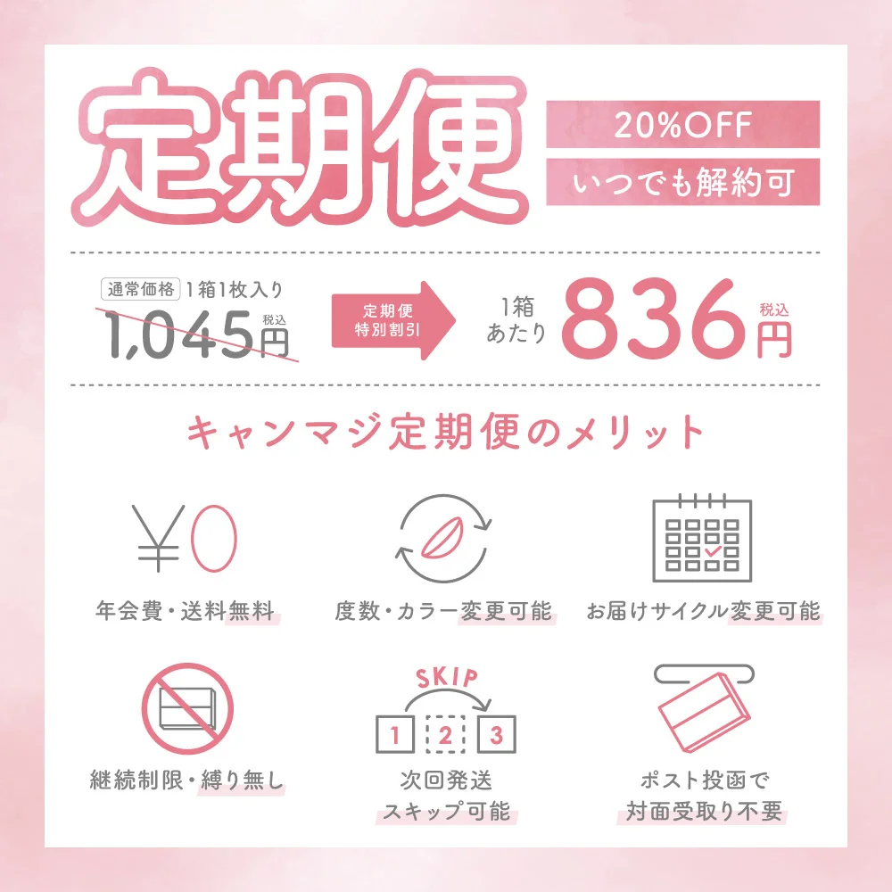 定期便 20％OFFの特別価格 いつでも解約OK