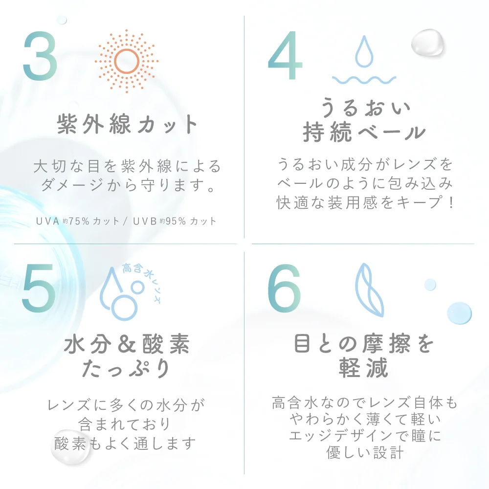 紫外線カット うるおい持続ベール 水分＆酸素たっぷり 目との摩擦を軽減