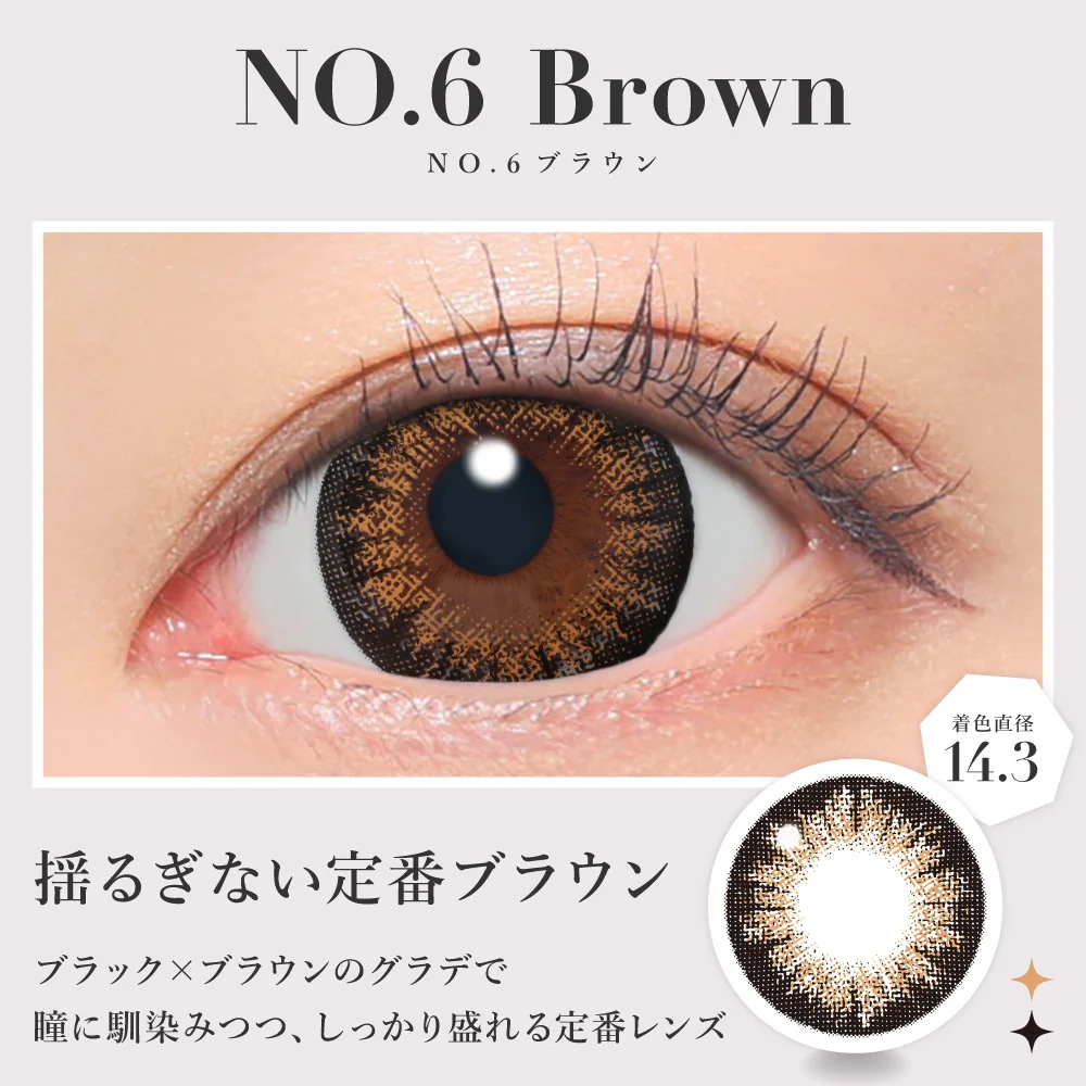 NO.6ブラウン 揺るぎない定番ブラウン