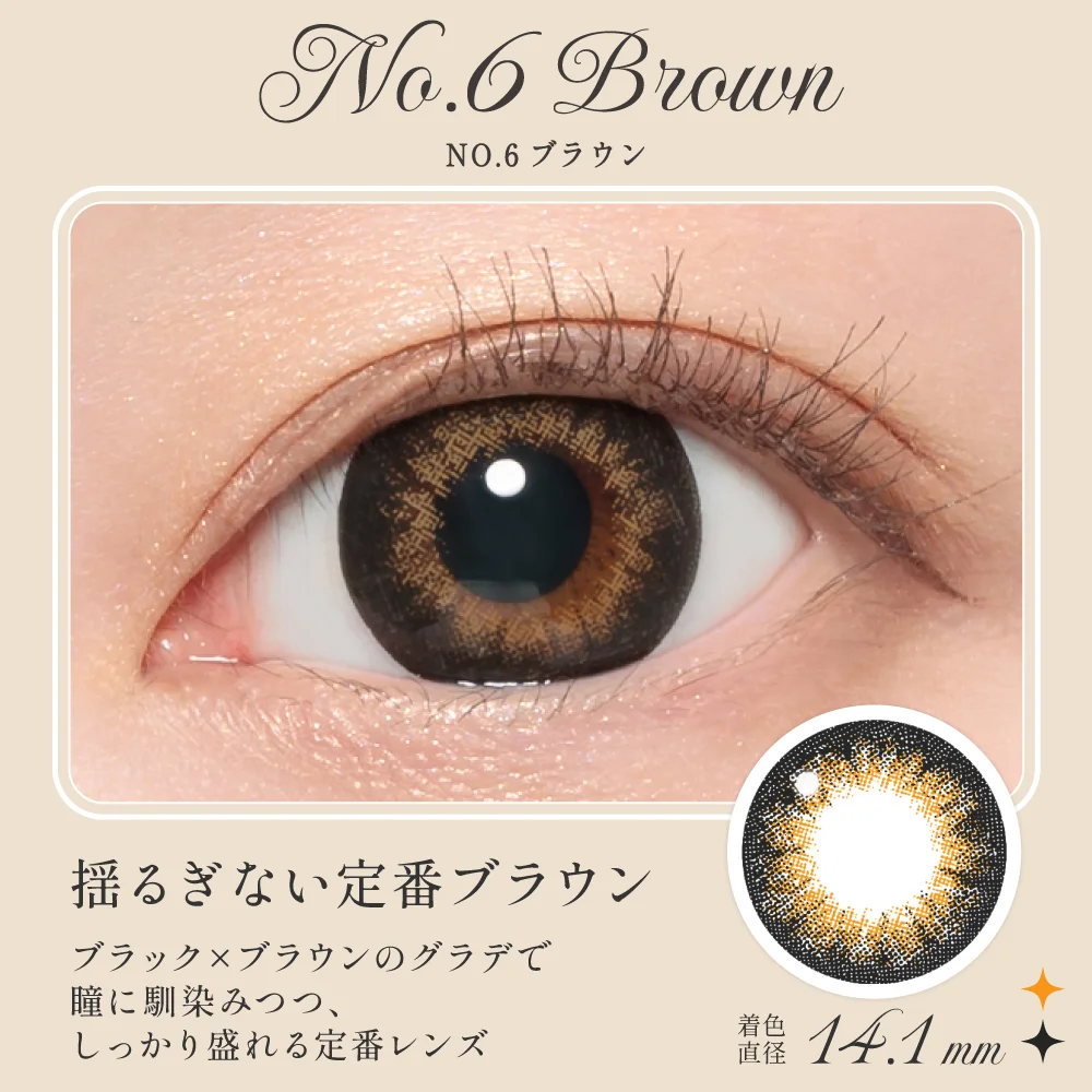 NO.6ブラウン 揺るぎない定番ブラウン
