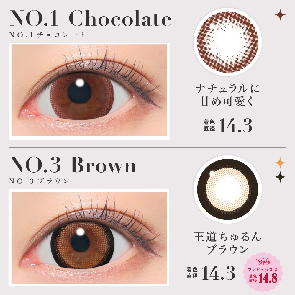 NO.1チョコレート/NO.3ブラウン