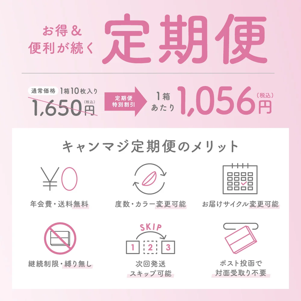 お得&便利が続く定期便