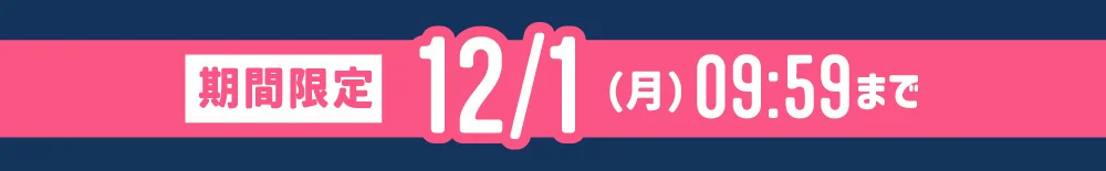 期間限定 12月1日（月）9時59分まで