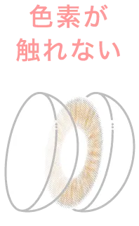 色素が触れない