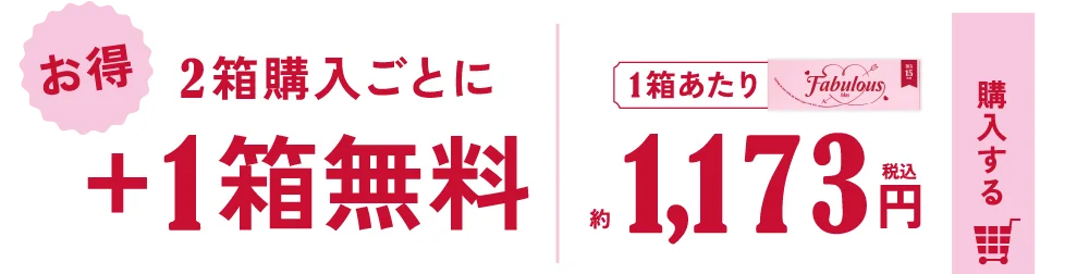 2箱購入ごとに+1箱無料 1箱あたり 約1,305円