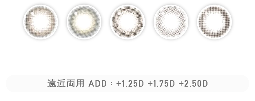 1day・DIA14.2・BC8.5・UV CUT・MOISTURE遠近両用 ADD:+1.25D +1.75D +2.50D