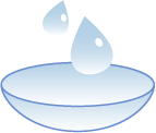 乾燥感を感じにくい低含水レンズ