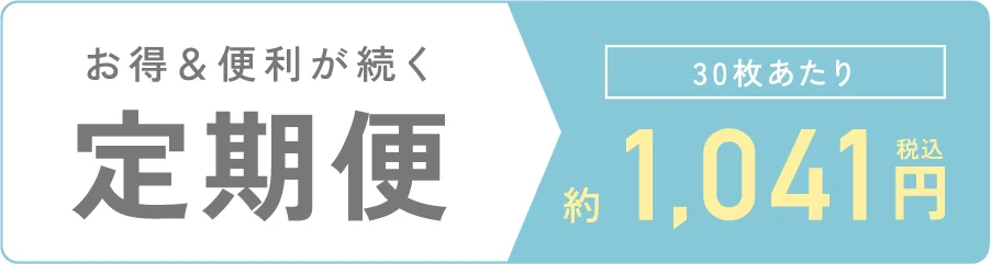 お得＆便利が続く 定期便 30枚あたり 1,041円（税込）