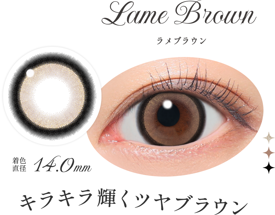 ラメブラウン キラキラ輝くツヤブラウン
