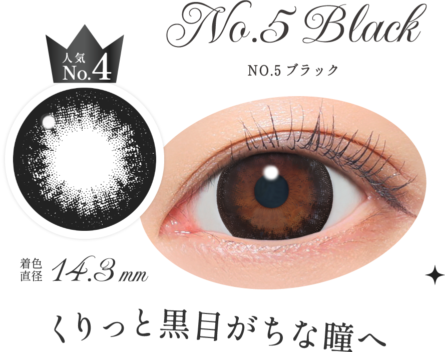 NO.5ブラック くりっと黒目がちな瞳へ