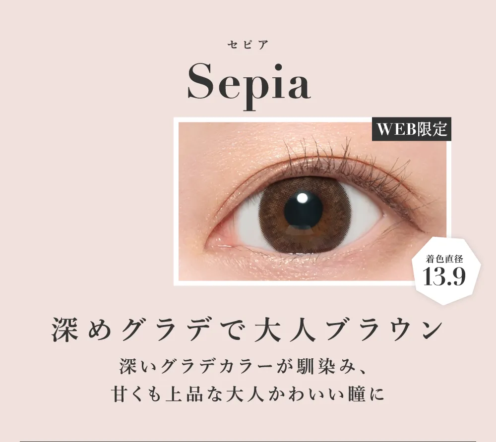 セピア 深めグラデで大人ブラウン