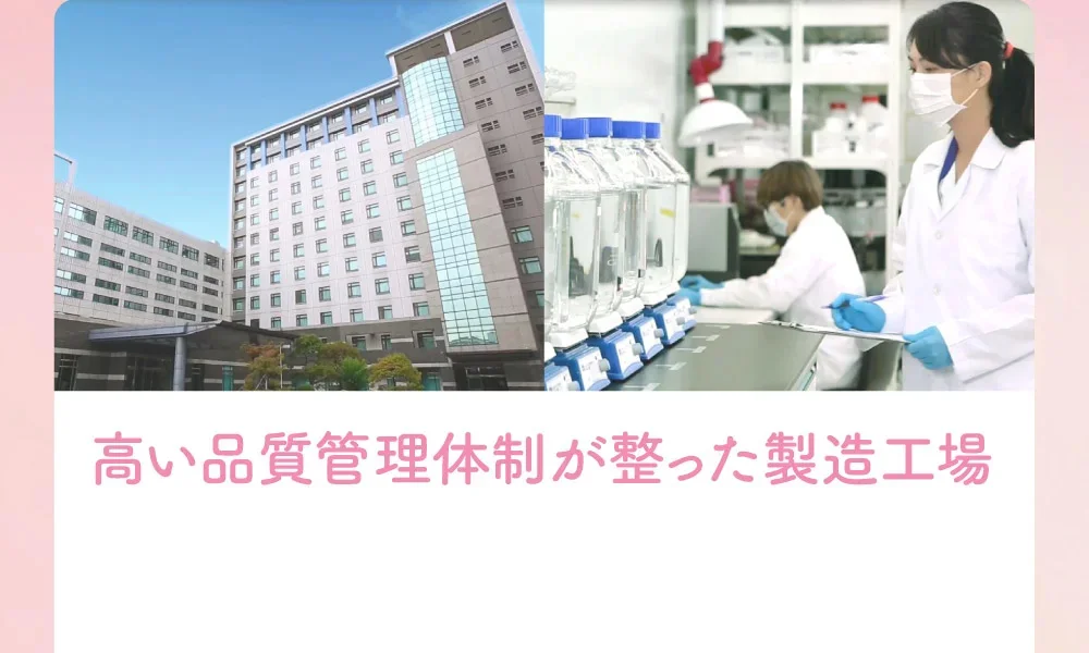 高い品質管理体制が整った製造工場