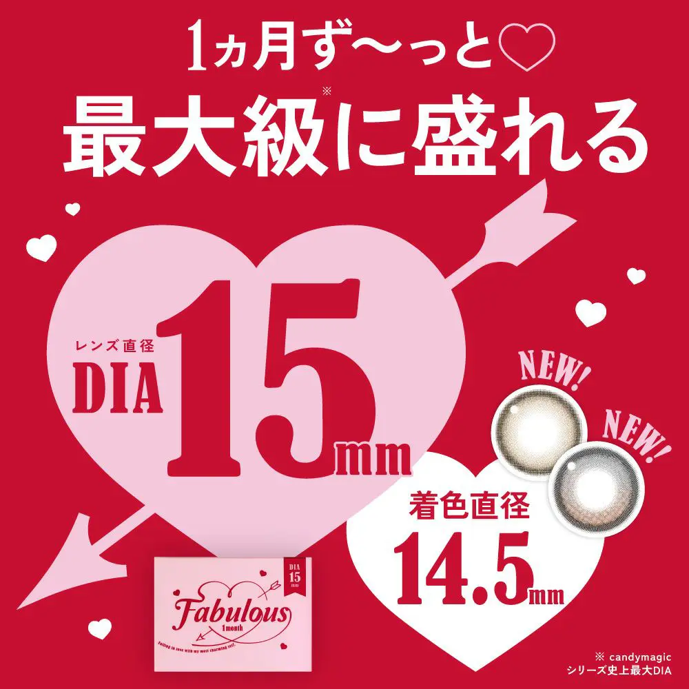 カラコン】Fabulous 1month 《NO.5ブラック》 度あり 度なし 2枚入り