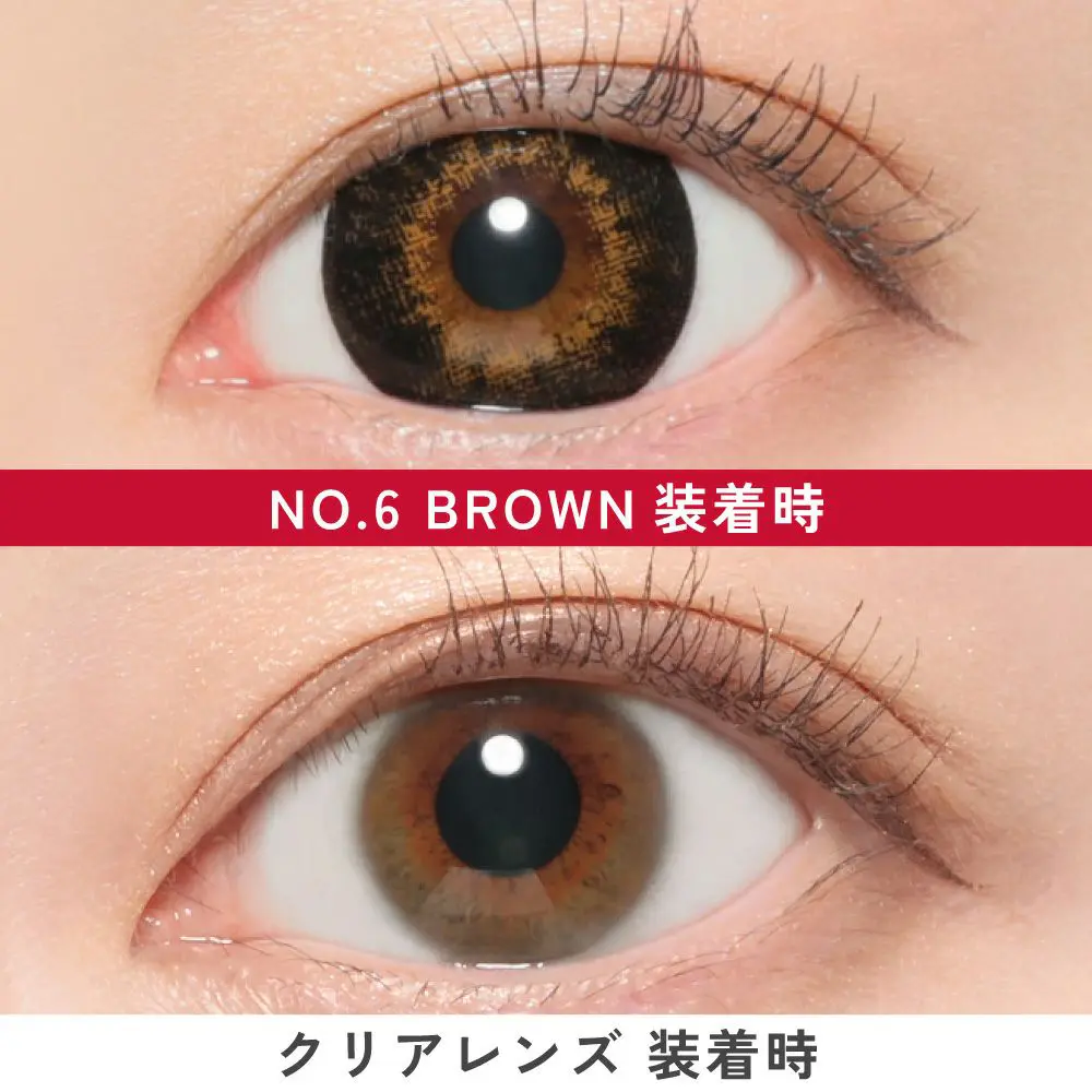 カラコン】Fabulous 1month 《NO.6 ブラウン》 度あり 度なし 2枚入り