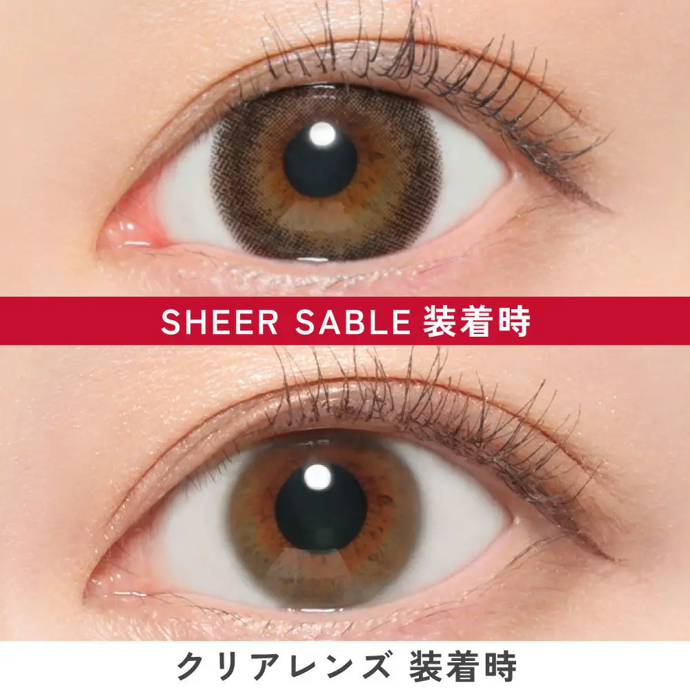 カラコン】Fabulous 1month 《シアーセーブル》 度あり 度なし 2枚入り