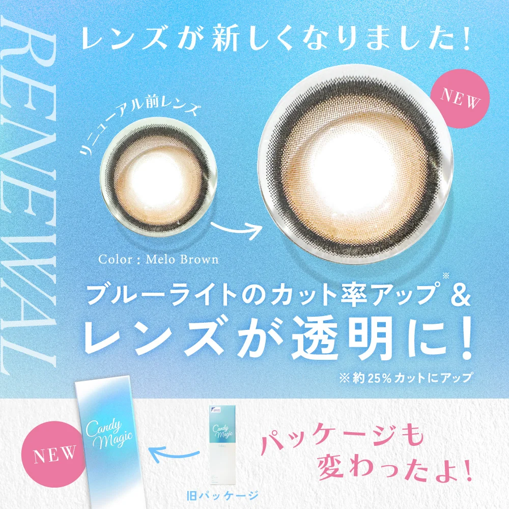 カラコン】candymagic 1day 《チョコミュー》 ブルーライトカット
