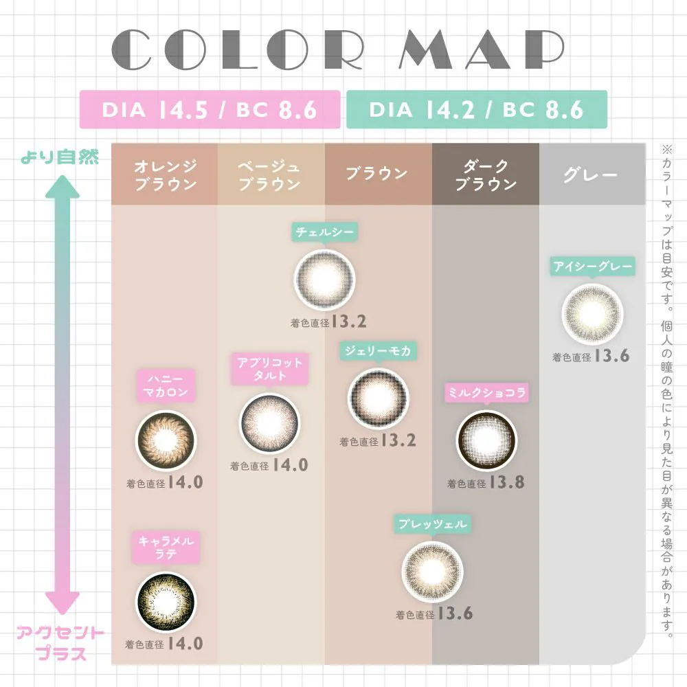 カラコン】Marble 1month 《ハニーマカロン 》 度なし 1箱 2枚入り