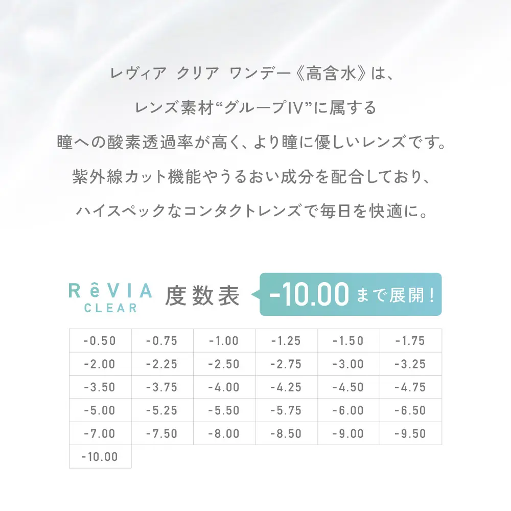 もれなく1箱無料】 高含水 ReVIA CLEAR 1day レヴィア クリア 3箱