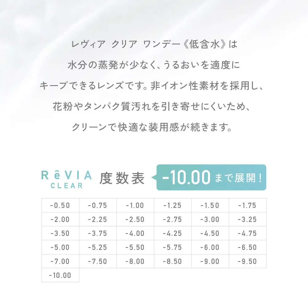 もれなく2箱無料】 低含水 ReVIA CLEAR 1day レヴィア クリア 6箱